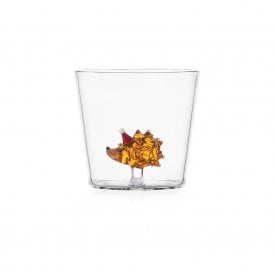 Hedgehog with Christmas Hat Glass Tumbler
