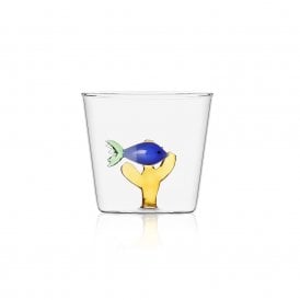 Marine Garden Blue Fish Seaweed Glass Tumbler