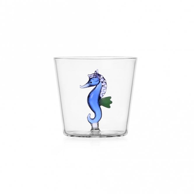 Ichendorf Milano Marine Garden Blue Seahorse Glass Tumbler