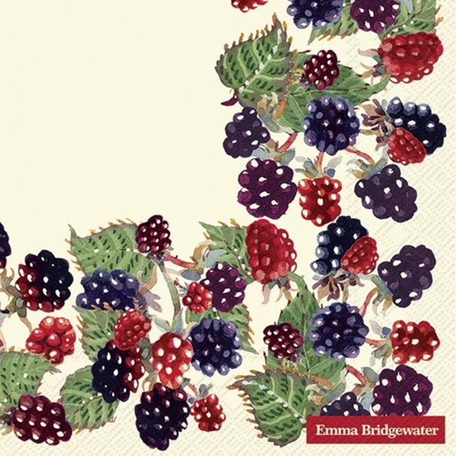 Ideal Home Range Emma Bridgewater Blackberries Cream Lunch Napkins