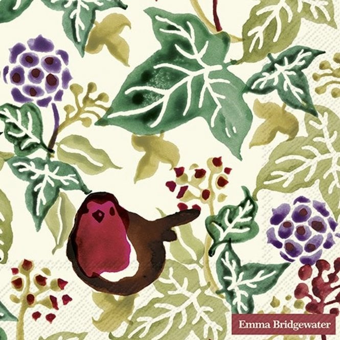 Ideal Home Range Emma Bridgewater Christmas Ivy Cream Lunch Napkins