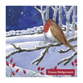Emma Bridgewater Midnight Robin Cocktail Paper Napkins