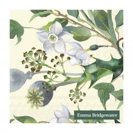Emma Bridgewater Winter Flowers Cream Cocktail Paper Napkins