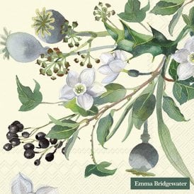 Emma Bridgewater Winter Flowers Cream Lunch Napkins