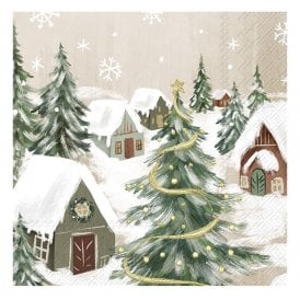 Gilded Village Cream Paper Lunch Napkins