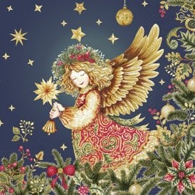 Opulent Angel Blue Lunch Paper Napkins