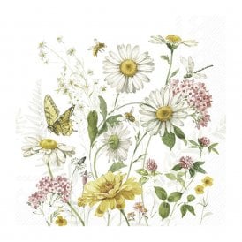 Wildflower Butterfly Paper Cocktail Napkins