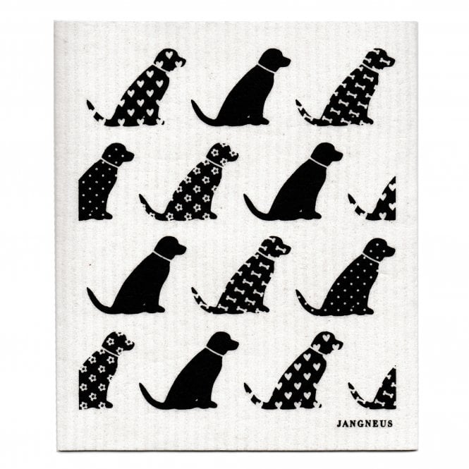 Jangneus Black Dogs Swedish Dishcloth