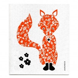 Orange Fox Swedish Dishcloth