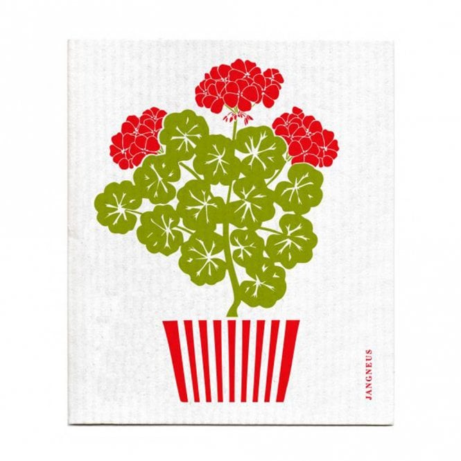 Jangneus Red Geranium Dish Cloth