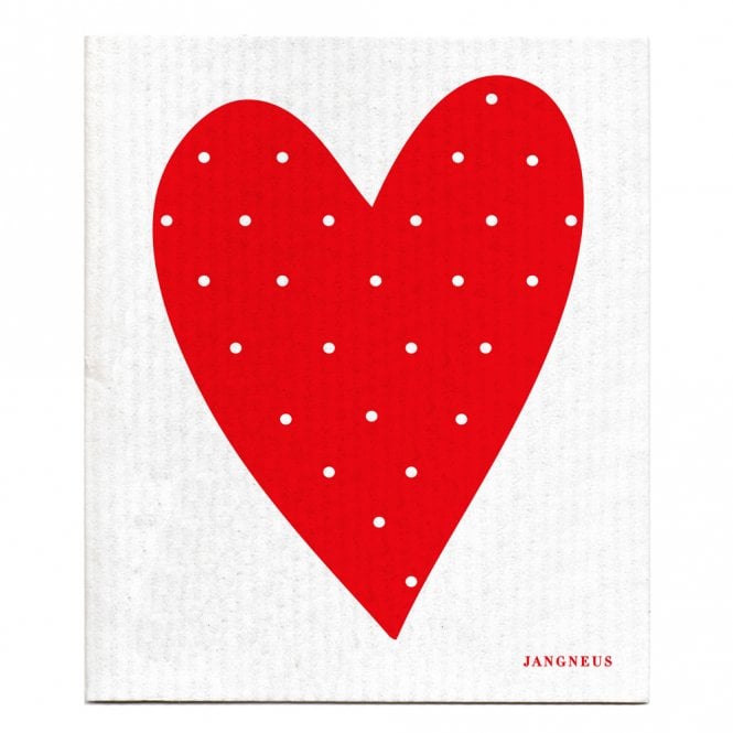 Jangneus Red Heart Swedish Dishcloth