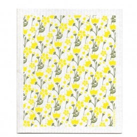 Yellow Buttercup Swedish Dishcloth