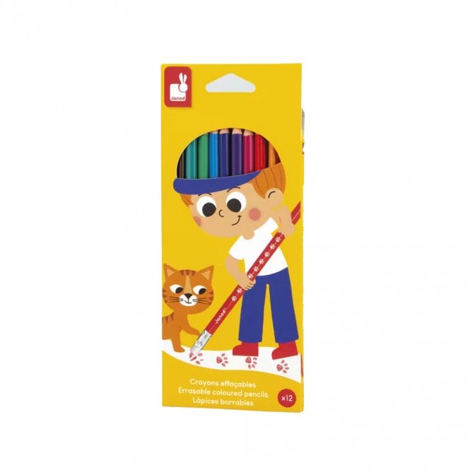 Janod Erasable Coloured Pencils
