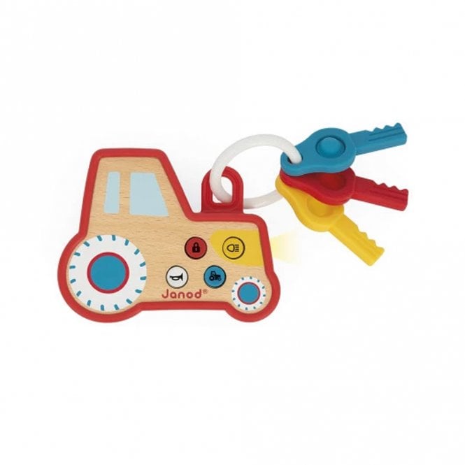 Janod Sound and Light Tractor Keychain