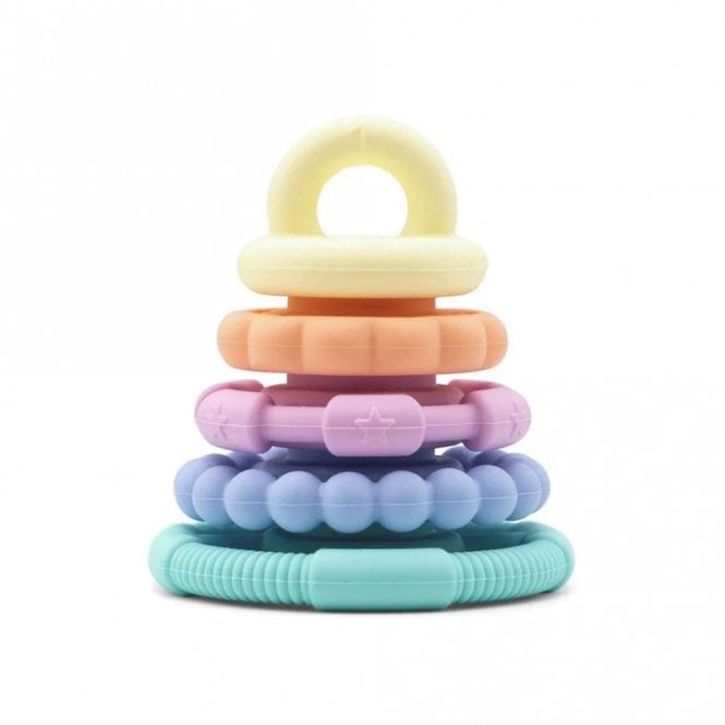 Jellystone Designs Rainbow Stacker & Teether - Pastel