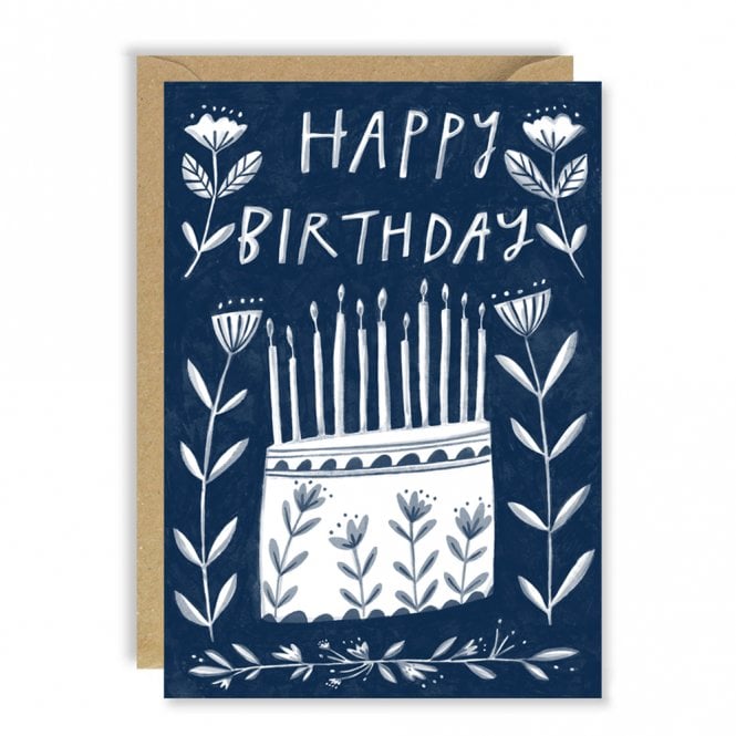 Joy Nevada Delft Birthday Cake Card