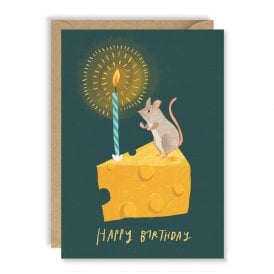 Mouse Cheesecake Birthday Card