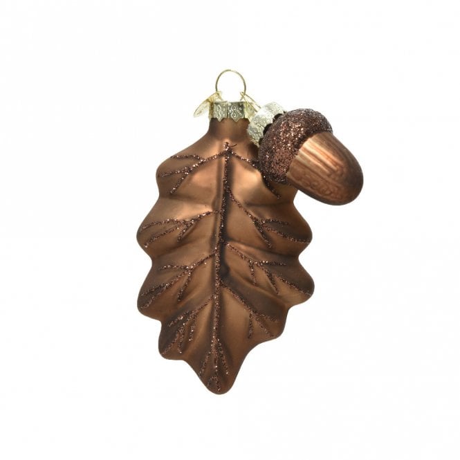 Kaemingk Brown Leaf with Acorn Bauble