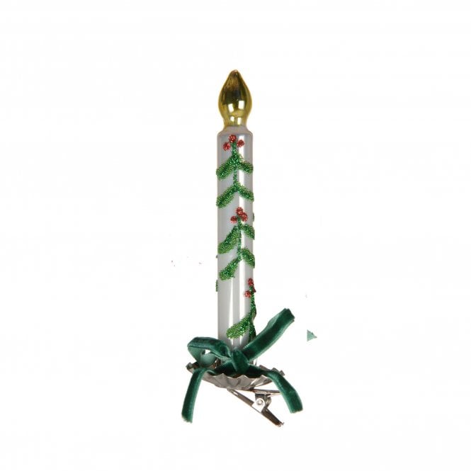 Kaemingk Holly and Berry Clip On Candle Decoration