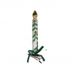 Holly and Berry Clip On Candle Decoration