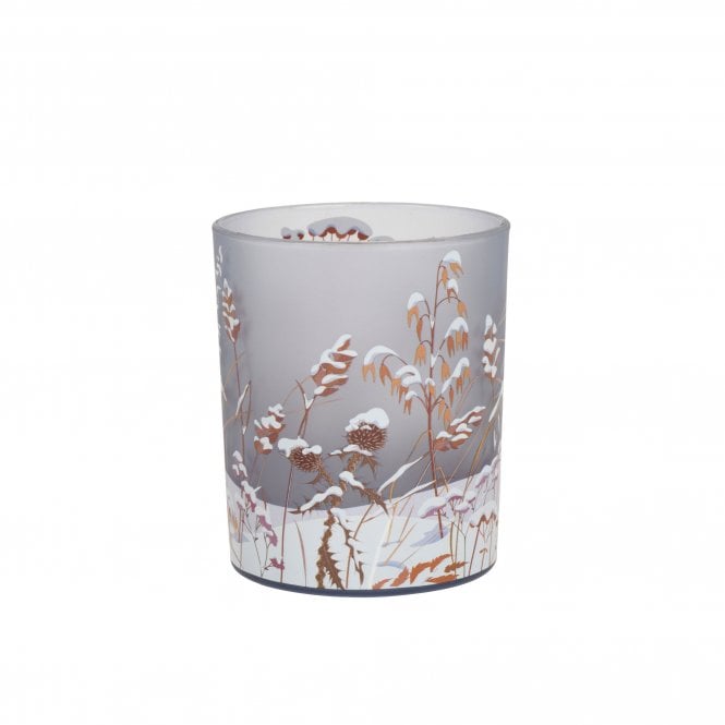 Kaemingk Snowy Meadow Frosted Glass Tealight Holder