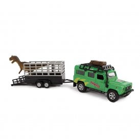 Land Rover Defender with Dinosaur