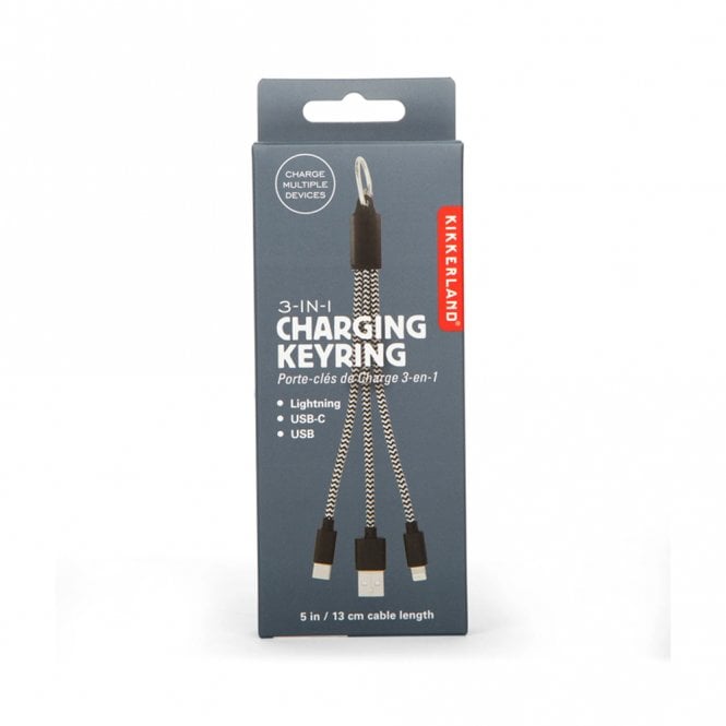 Kikkerland 3-in-1 Charging Keyring