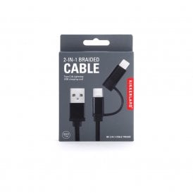 Black 2-in-1 Braided Cable