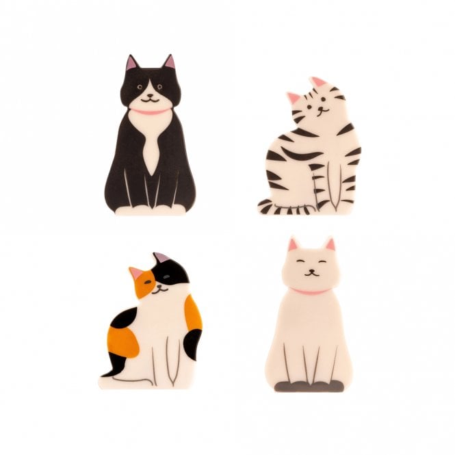 Kikkerland Kitty Bag Clips Set of 4