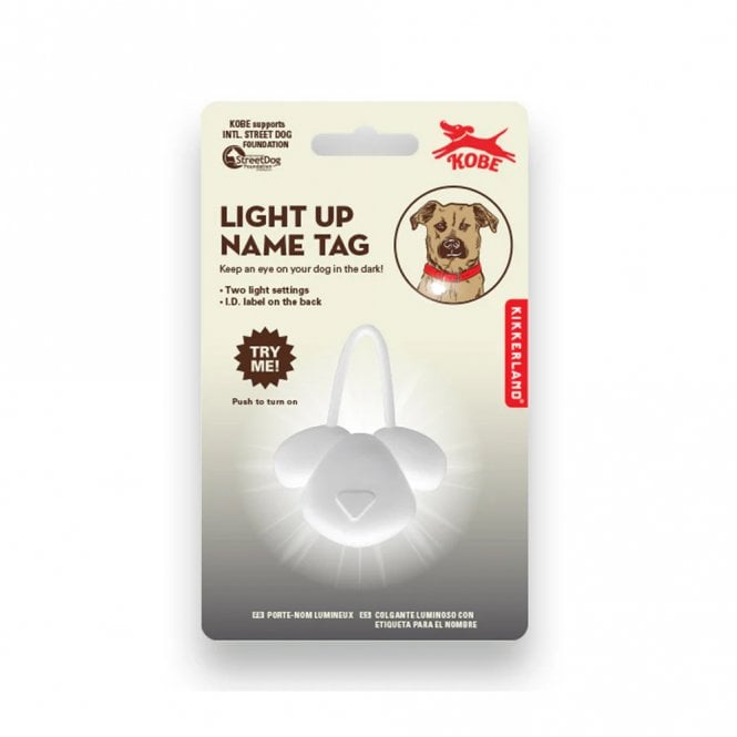 Kikkerland Kobe Light Up Dog Name Tag