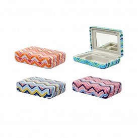 Portable Striped Jewellery Case