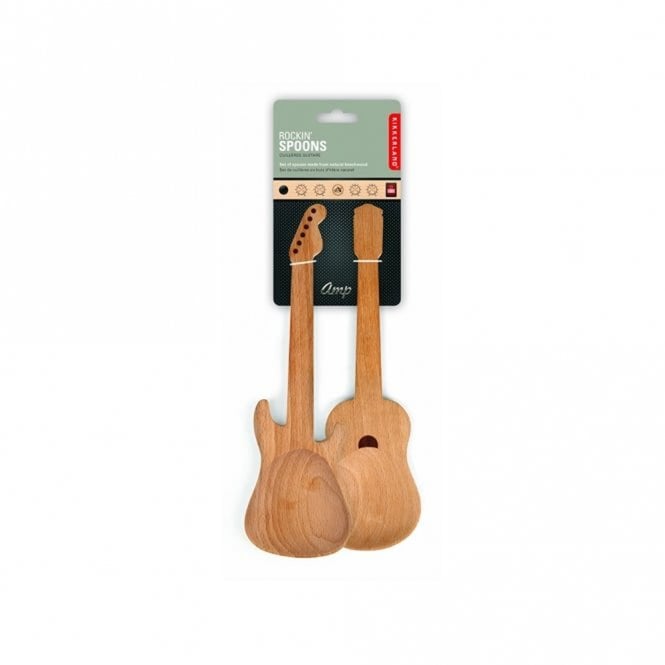 Kikkerland Rockin' Guitar Salad Server Spoons