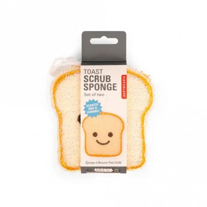 Kikkerland Toast Scrub Sponges Set of 2