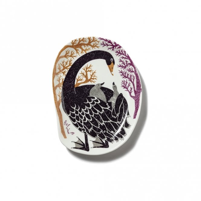 Kusubashi Mon-Ori Morita MiW Black Swan Small Plate