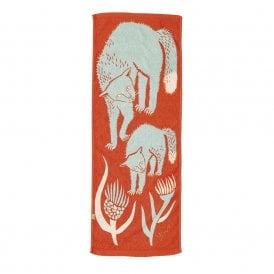 Morita MiW Cat Parent & Child Orange Hand Towel