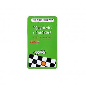 The Purple Cow Checkers Magnetic Travel Game