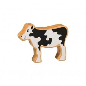 Wooden Black and White Calf