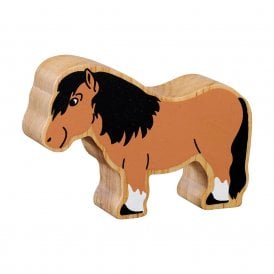 Wooden Brown Shetland Pony