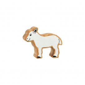 Wooden Natural White Lamb