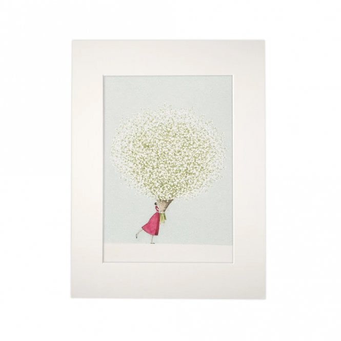 Laura Stoddart Baby's Breath Mounted A4 Print