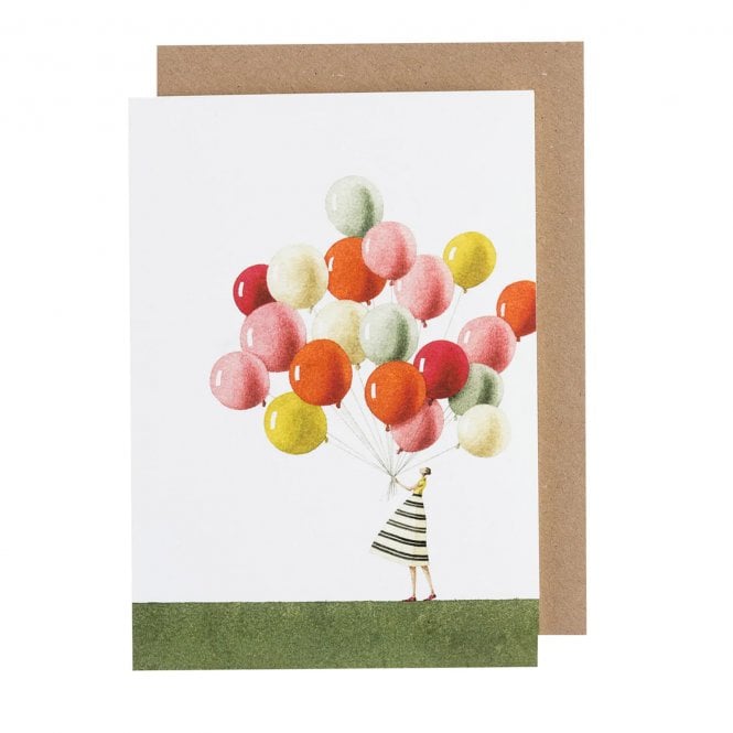 Laura Stoddart Balloons Greetings Card