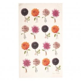 In Bloom Dahlia Multi Flower Tea Towel
