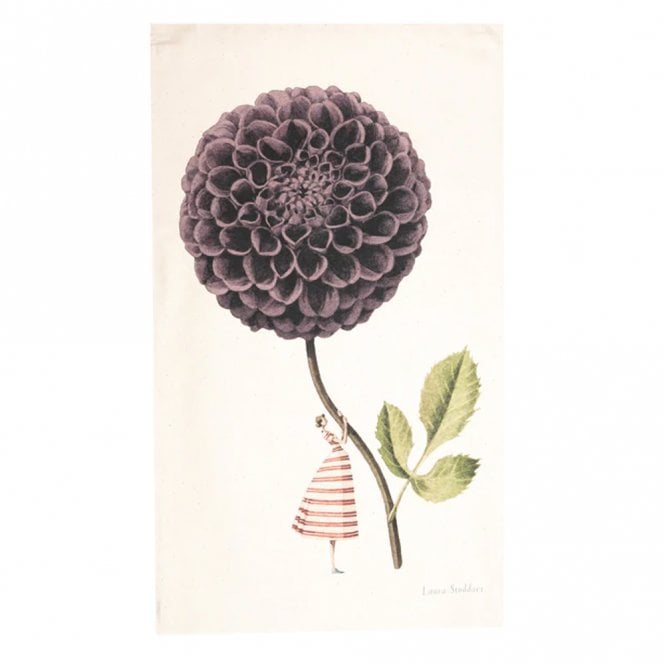 Laura Stoddart In Bloom Dahlia Tea Towel