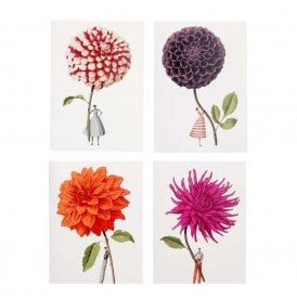 In Bloom Dahlias Assorted Pack of 8 Notecards