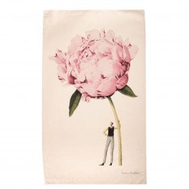 In Bloom Pink Peony Tea Towel
