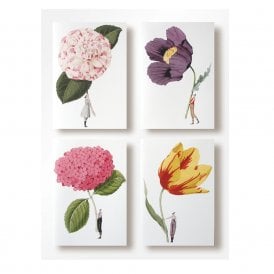 In Bloom Set 1 Flowers Assorted Pack of 8 Notecards