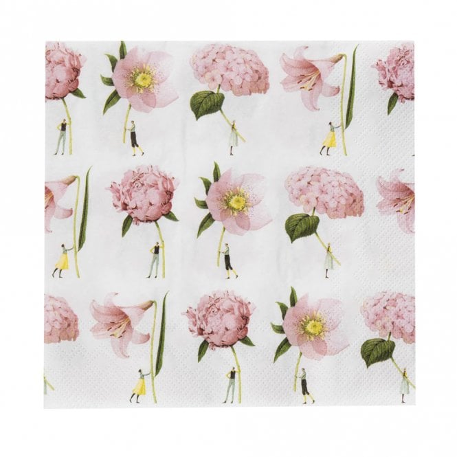 Laura Stoddart Pink Flowers Paper Napkins