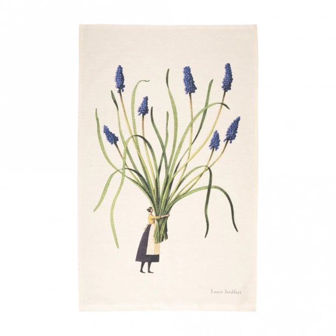 Laura Stoddart Spring Flowers Muscari Tea Towel