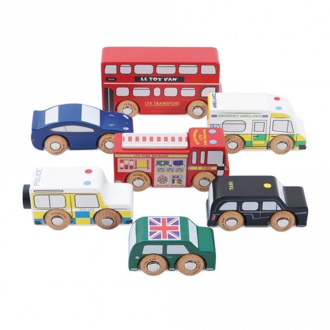 Le Toy Van London Wooden Toy Vehicles Set