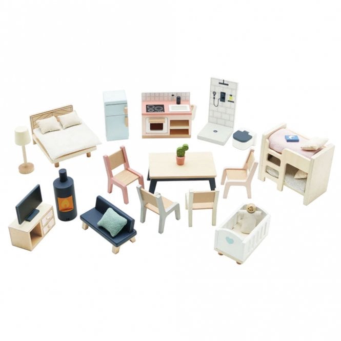 Le Toy Van Wooden Dolls House Starter Furniture Set